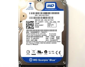 WD WD6400BPVT-75HXZT1 HHCTJBN (WXL1) Malaysia 640gb 2.5" Sata HDD 17JUN2011 - Picture 1 of 1