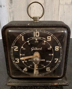 Vintage Gilbert Interval Timer Solid Black Darkroom For Parts Or Repair USA - Picture 1 of 9