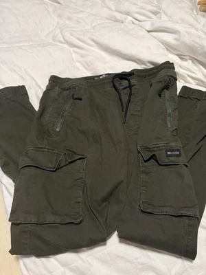 Hollister Men’s Green Cargo Skinny Joggers Size Medium L - Image 1 of 4