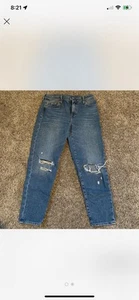 Forever 21 Kids Girls Boyfriend Jeans, Light Wash, Size 13/14 - Picture 1 of 2