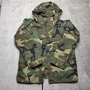 Chaqueta Militar EE. UU. GoreTex Woodland Camuflada Clima Frío Parka Mediana Regular Ejército - Imagen 1 de 14