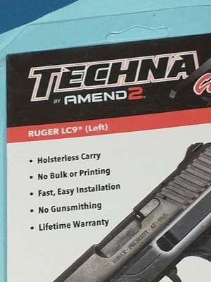 PISTOLA DE TRANSPORTE TECHNA CLIP BY ENMEND 2 RUGER LC9 IZQUIERDA SIN FUNDA #LC9BL NUEVA EN STOCK Foto 1 de 4