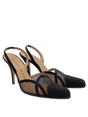 WALTER STEIGER Tacones sin talón Mujeres Tacones Talla EU 37.5 negro elegante - Imagen 1 de 4