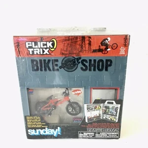 Flick Trix Bike Shop Sunday Display Case and Red BMX Bike BMX - Picture 1 of 6