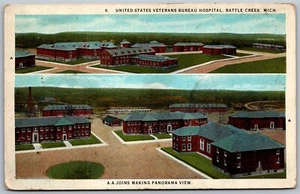 Vtg Battle Creek Michigan MI United States Veterans Bureau Hospital Postcard - Picture 1 of 2