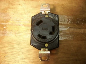 Used NEMA L6-30R 30A 250V Twist Lock Electrical Female Outlet Eagle US Made - Picture 1 of 5