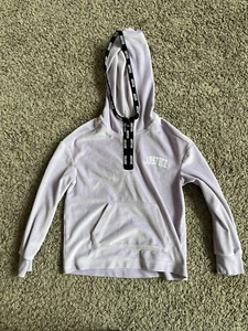 Justice Girls Purple Velour 1/4 Zip Hoodie Size 6 - Picture 1 of 3