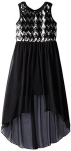 RUBY ROX CHEVRON SEQUINS BIG KIDS DRESS PARTY, PROM, BIRTHDAY, WEDDING, CHURCH - Picture 1 of 1
