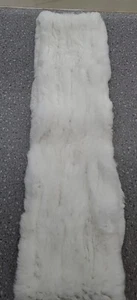 Adrienne Landau Real Rex Piel de Conejo Infinito Tubo Bufanda Cuello Envolvente Blanca - Imagen 1 de 4