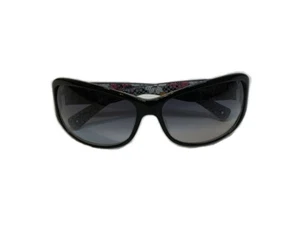 COACH / S437 Women's Black Sarah Wrap Around Sunglasses - Picture 1 of 7