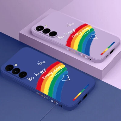 Case For Samsung S25 S24 S23 Ultra S22 A56 A16 A36 Rainbow Soft Silicone Cover - Image 1 of 4