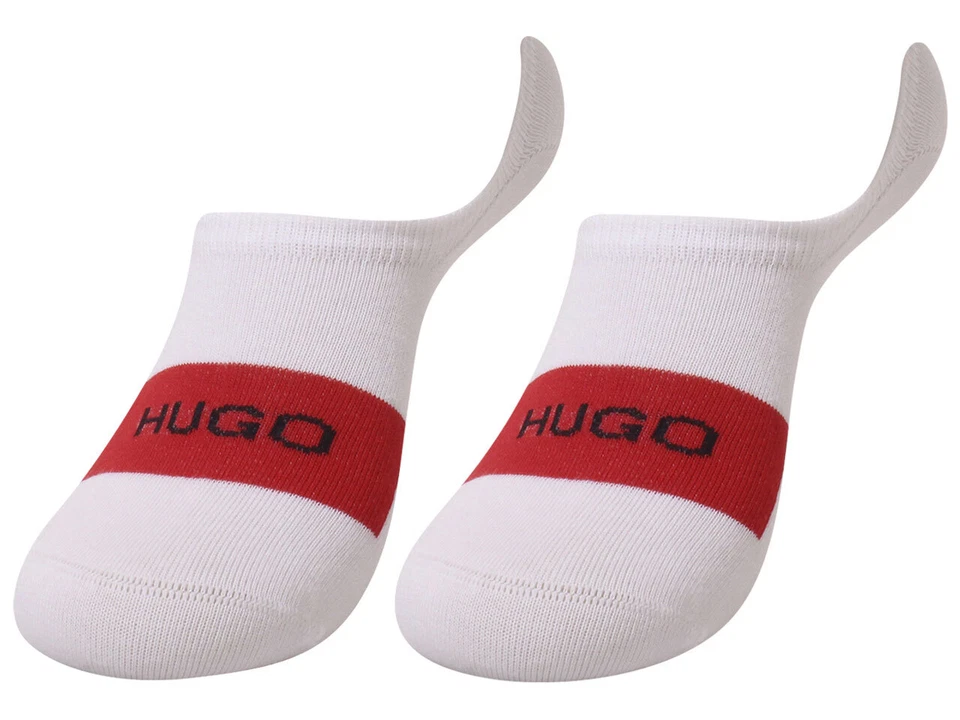 Hugo Boss Men's No Show Socks Logo Writing 2-Pairs - Image 1 of 1