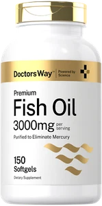 Fish Oil 3000mg | 150 Softgels | Premium Omega 3 Supplement | by Doctor's Way - Picture 1 of 8