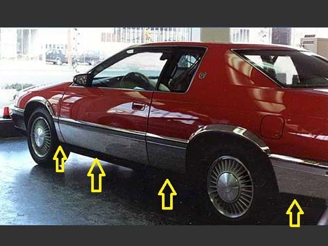 FITS CADILLAC ELDORADO 95-02 POLISHED STAINLESS CHROME ROCKER PANEL TRIM 10PCS - Image 1 of 1