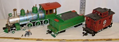 BACHMANN BIG HAULERS #7 A.T.S.F. STEAM LOCOMOTIVE ENGINE W/TENDER SET G SCALE - Image 1 of 4