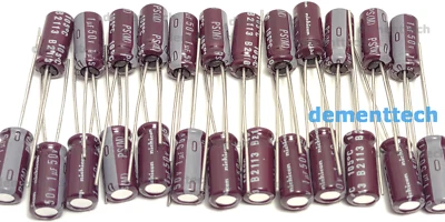 25x Nichicon PS 1uF 50V radial 105C Capacitors caps 5mm 5x11 Low-ESR Impedance