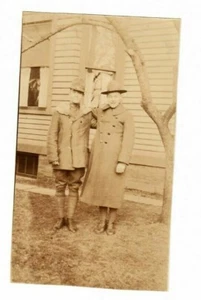 NIce Vintage Photo WW1 Men in U.S. Military Unifroms - James & Francis - Picture 1 of 2