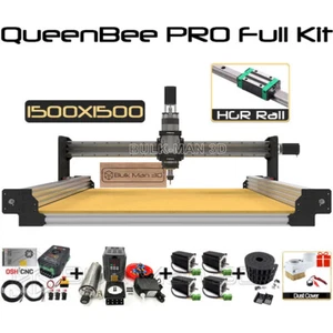 1500x1500 Silver QueenBee PRO CNC 4 Axis Wood Router Engraver Machine Full Kit - Picture 1 of 13