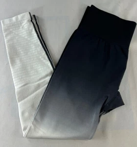 Zyia Active Damen Medium schwarz weiß ombre Activewear sportliche Leggings Hose - Bild 1 von 8