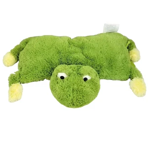 Green Frog Plush Lovie Lovey Security Blanket 32×16 Snuggle Buddy Stuffed Animal - Picture 1 of 10