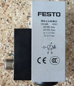 PEV-1/4-B-M12 1X NEW FESTO Pressure Switch PEV-1/4-B-M12 192488 Fast Shipping - Picture 1 of 2