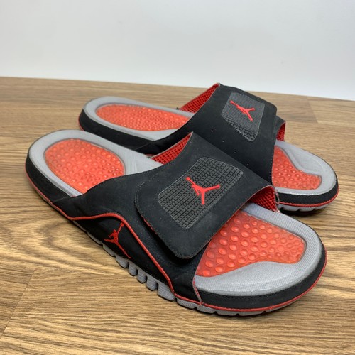 Jordan Hydro IV Retro Scarpe Uomo Taglia 13 Sandali Slide 532225 001 Nero Rosso