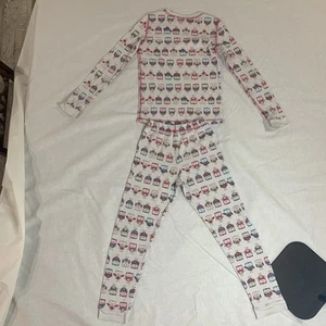 Girls Cuddl Duds Pajamas Medium Owl Print 2 Piece Set Long-Johns Warm - Picture 1 of 7