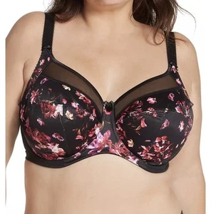 Goddess Kayla Banded Underwire Bra Flamenco Black Floral Moody GD6162 36K - Picture 1 of 10