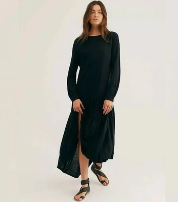 Maxi Vestido Free People FP Beach Jilly Negro Talla Grande XS Foto 1 de 4