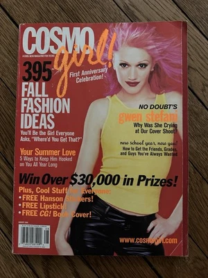 COSMO GIRL magazine August 2000 Gwen Stefani, Destiny’s Child, Hanson stickers Foto 1 de 4