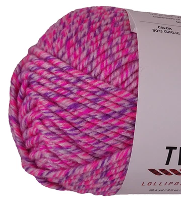 Pink Big Twist Yarn Lollipop Twistie 90's Girlie Knitting Crochet Craft - Image 1 of 4