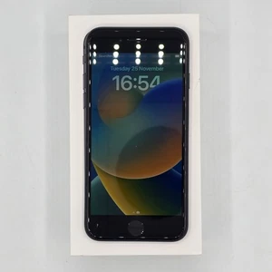 Apple iPhone SE 2. Gen (64GB, schwarz, entsperrt) - voll funktionsfähig sehr guter Zustand mit Box - Bild 1 von 19