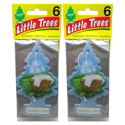 Little Trees Summer Linen – Long-Lasting Hanging Air Fresheners, 12 Count - Image 1 of 2