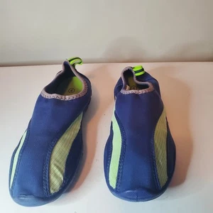 Wave Zone Kids Boys Size 4 Blue Green Beach Swim Surfer Water Shoes - Picture 1 of 8