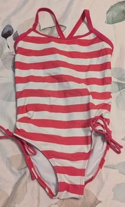 Kanu Hot Pink Stripe Swimsuit Girls Size 5 - Picture 1 of 7