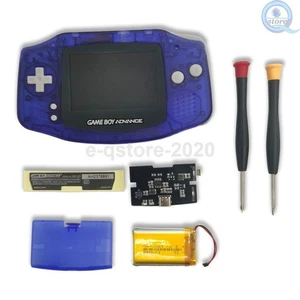 GBA IPS LCD Backlight Mod Kit 1800mAh Akku mit Deckel Schale GameBoy Advance - Bild 1 von 3