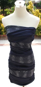 NWT SPEECHLESS Navy Juniors Party Dance Day Dress M - Picture 1 of 2