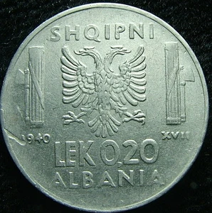0,20 Lek Plattenfehler Jahr Xvii 1940 Albanien - Bild 1 von 1