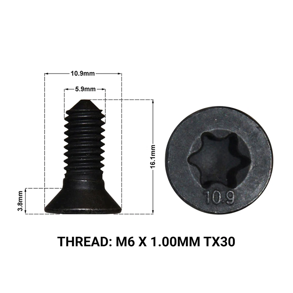 2X TORNILLOS DE RETENCIÓN DE DISCO DE FRENO DELANTERO SE ADAPTA A: VW VOLKSWAGEN SHARAN 2010- DRS1667AH Foto 1 de 1