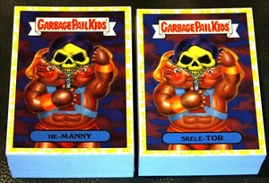 2018 GARBAGE PAIL KIDS WE HATE THE 80'S COMPLETE YELLOW SET THE GOLDBERGS
