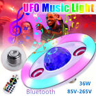 Wireless Bluetooth Led Light Speaker Ceiling Rgb E27 36w Music Play Lamp Remote