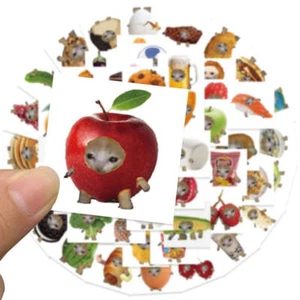 10/30/69pcs Cute Funny Cat And Food Meme Stickers - Picture 1 of 9