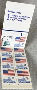 US Stamp Booklet SCOTT #BK131 7, 13ct FLAG & 1 9-cent CAPITOL Peaceably Assemble - Picture 1 of 3
