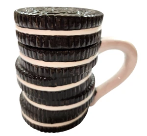 Nabisco Oreo Cookie Stack Ceramic Coffee Mug with Lid - Picture 1 of 7