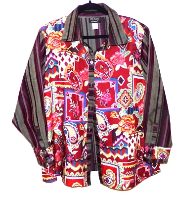 KOOS POR SUPUESTO TALLA 1X, MANGA LARGA, SEDA, TAPA MULTICOLOR Foto 1 de 4