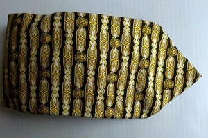 Corbata Gianni Versace Medusa Cabeza 100% Seda Italia 58" Negra y Dorada - Imagen 1 de 4