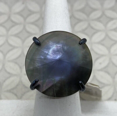 Anillo de cóctel Kendra Scott Jolie azul marino tono metal índigo ilusión talla 6 redondo Foto 1 de 4