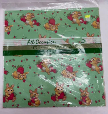 复古兔子包装纸 Cleo 礼品包装纸 20X30 全新包装 — 第 1/4 张图片