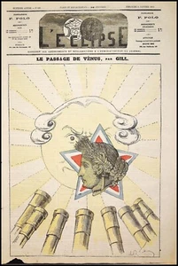 Journal L'ECLIPSE N°323 année 1874 LE PASSAGE DE VENUS, Par GILL - Imagen 1 de 2