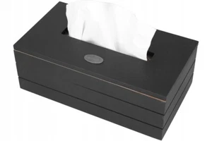 Serviettenbox Kleenexbox Taschentücher Box schwarz für Badezimmer, Küche,  MDF - Bild 1 von 6